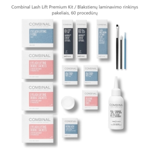 Combinal Lash Lift Premium Kit / Blakstienų laminavimo rinkinys pakeliais, 60 procedūrų