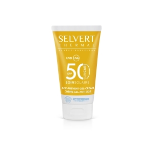 Selvert Thermal Sun Care Age Prevent Gel-Cream SPF 50 / Apsauginis kremas-gelis veidui SPF50, 50ml