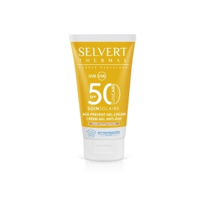Selvert Thermal Sun Care Age Prevent Gel-Cream  with Colour SPF 50 / Apsauginis kremas-gelis veidui SPF50 su spalva, 50ml