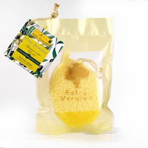 Body sponge with olive oil /Kūno kempinė su alyvuogių aliejumi, 1 vnt.